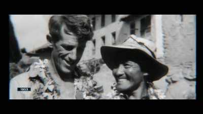 Edmund Hillary and Tenzing
Norgay set foot where man has before. - 14 Peaks: Nothing Is Impossible