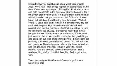 "Edwin, I know you must be sad - Alice is Still Dead