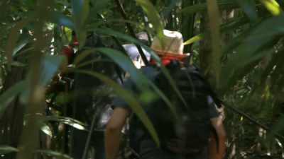 Edwin is on the hunt
for new evidence, - Lost Treasures of the Maya