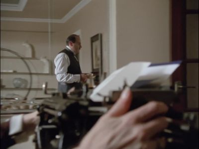 [eerie music playing] - Agatha Christie's Poirot