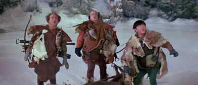 Egad! A witch
in stitches! - Snow White and the Three Stooges