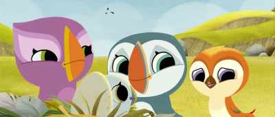 Eh, can I help later? I really
want to go see the beach. - Puffin Rock and the New Friends