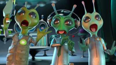 - Eh mo ma...
- [doll crying] - Alien TV