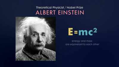 >> Einstein taught us
E equals mc squared, - The Way of Miracles