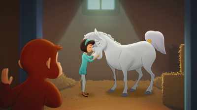 -[El Fuego grunts]
-[Isabel sniffling] - Curious George: Royal Monkey