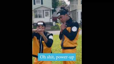 [electric voice] Oh shit, power up. - Miguel Wants to Fight