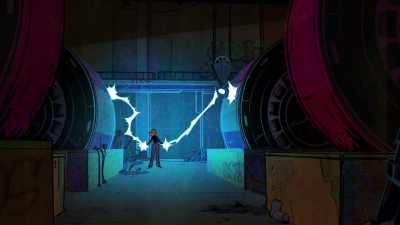 (electricity buzzing, sparks) - Marvel's Moon Girl and Devil Dinosaur