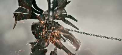 [electricity crackling]
[drone growls] - Revolt