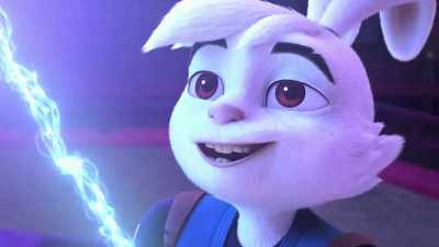 -[electricity crackling]
-[giggling] - Samurai Rabbit: The Usagi Chronicles