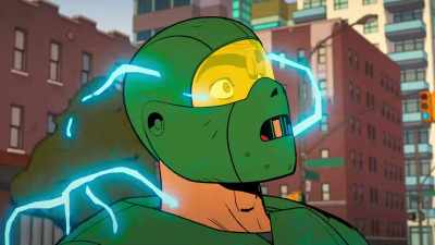 -[electricity crackling]
-[groaning] - Your Friendly Neighborhood Spider-Man