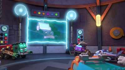 [electricity crackling] - Mighty Monsterwheelies