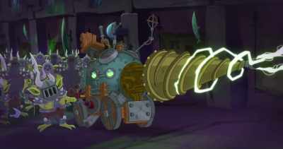 (electricity crackling) - Legend of the Three Caballeros