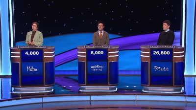 [electronic beep]
It had really clear water. - Jeopardy! Masters