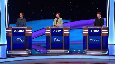 [electronic beep]
"No one will be watching us. - Jeopardy! Masters
