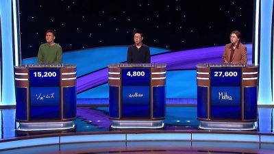 [electronic beep] - Jeopardy! Masters