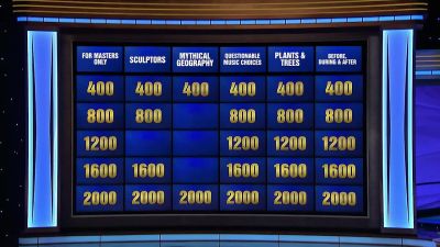 [electronic beep]
That's biomorphic sculpture. - Jeopardy! Masters
