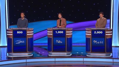 [electronic beeping]
He was the whistleblower. - Jeopardy! Masters