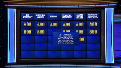 [electronic beeping]
It's gem tlich. - Jeopardy! Masters