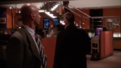 (elevator bell dings) - NCIS