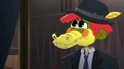 [elevator bell dings] - Arlo the Alligator Boy