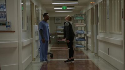 (elevator bell dings) - NCIS