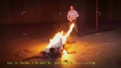 Eli! Come see our friend on
fire! Let's put him out, Eli! - Unit 262