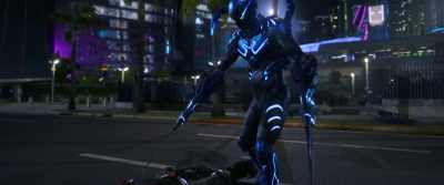 Eliminating threat. - Blue Beetle