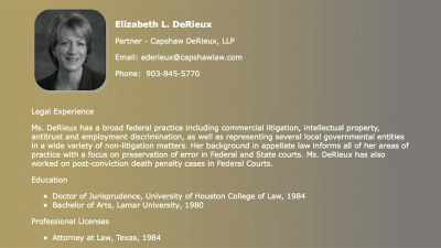 [ELIZABETH]
CORYDORAS OWNS THE PATENT
THAT'S ASSERTED - The Patent Scam