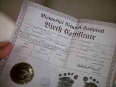 Elizabeth Pruitt's
birth certificate. - Murder, She Wrote
