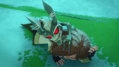 [Elle gasps, grunts] - Gremlins: Secrets of the Mogwai