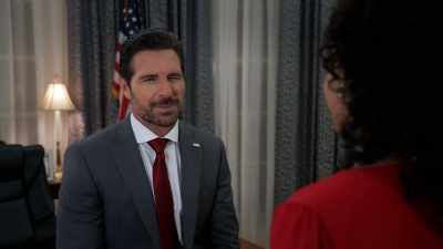 Ellie: Excuse me?
Hunter: No, I just-- - Tyler Perry's The Oval