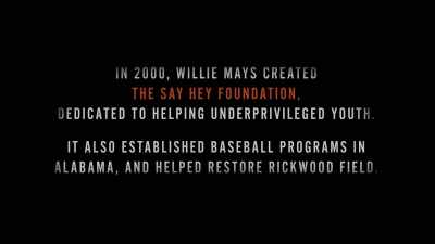 EM 2000, WILLIE MAYS CRIOU
A FUNDAÇÃO SAY HEY, - Say Hey, Willie Mays!