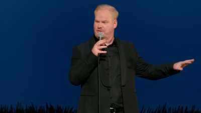 Em setembro,
enchiam a piscina pública com peixes - Jim Gaffigan: Dark Pale