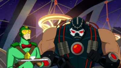 [embarrassed groan] I will blow you
up, you chicken satay. - Harley Quinn