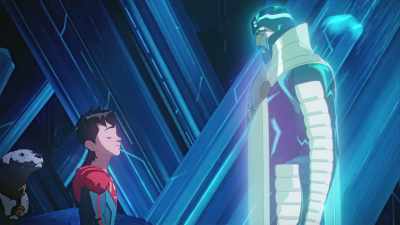 Embedded in the crystals before you
is the total accumulation - Batman and Superman: Battle of the Super Sons