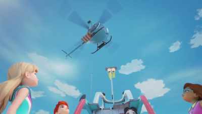 EMMA: Ha, ha! Whoo!
STEPHANIE: Hey! Over here! - LEGO Friends: Girls on a Mission