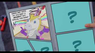 Emma and Kate, do you
want a megabot suit, - Ryan's World the Movie: Titan Universe Adventure