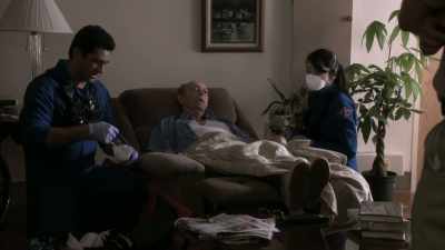 Encephalitis, meningitis.
Get a mask on him right away. - Trauma