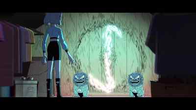 [enchanting music playing] - Jentry Chau vs the Underworld