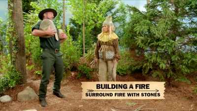 ...encircle the fire area
with stones. - At Home with Amy Sedaris