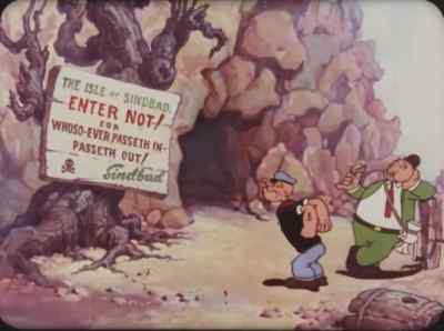 End of the line. Everybody off. - Popeye the Sailor Meets Sindbad the Sailor