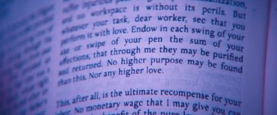 "Endow in each swing of your ax - Severance