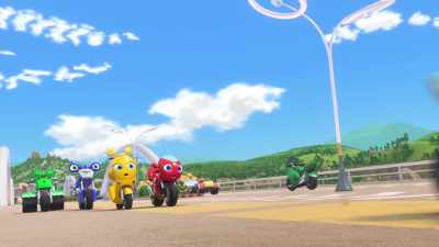 (engine revving) - Ricky Zoom