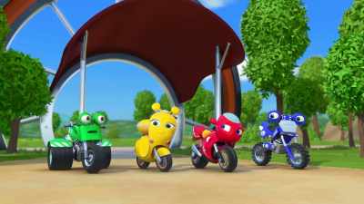 (engine revving,
squeaking) - Ricky Zoom