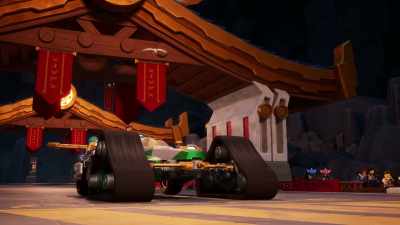 -[engine roaring]
-[crowd cheering] - LEGO Ninjago: Dragons Rising