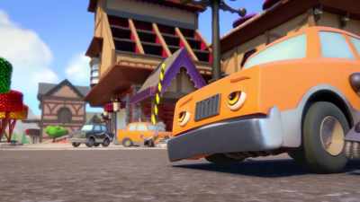 -[engine sputters]
-[horn beeps] - Mighty Monsterwheelies