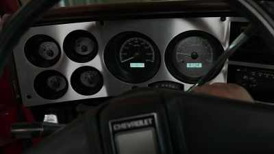 -[engine starts and revs]
-So we upgraded the gauges, - Shorty's Dream Shop