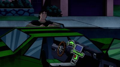 [ ENGINE TURNS OFF ]
>> Kevin: WHAT'S THE BIG HURRY? - Ben 10: Ultimate Alien