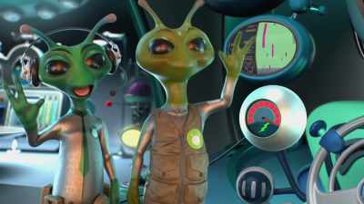 [engine whirring] - Alien TV
