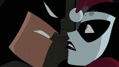 Enough! I can't trust you. - Batman and Harley Quinn